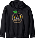Teach Love Inspire Leopard Cheetah Print Apple Teacher Zip Hoodie Hoodie Trending US Fan Favorite
