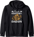 Proud Football Daddy Shirt Men Son Football Cheetah Print Zip Hoodie Hoodie Premium Print Everyday Wear