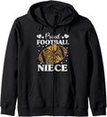 Proud Football Niece Shirt Girls Football Cheetah Print Zip Hoodie Hoodie Viral TikTok Find Best Seller Look