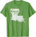 Louisiana T-Shirt Distressed My Happy Place Tee T-Shirt | Bestseller Style | High CTR Boost