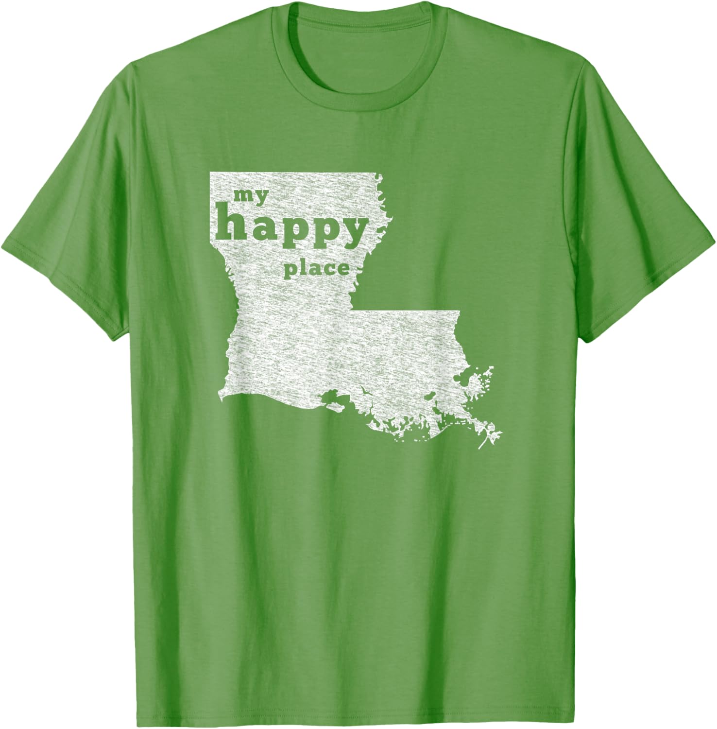 Louisiana T-Shirt Distressed My Happy Place Tee T-Shirt | Bestseller Style | High CTR Boost