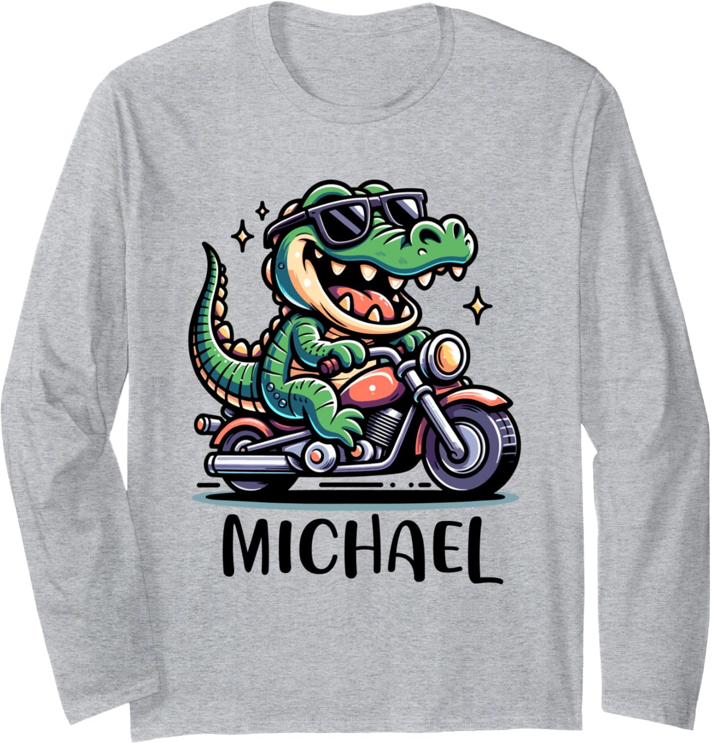 Michael Funny Alligator Design for Boys Name Michael Long Sleeve Apparel | Premium Quality