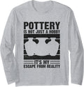 Funny Ceramic Artist Clay Maker Pottery Hobby Long Sleeve Apparel | Trending 2025 | Must-Have Style
