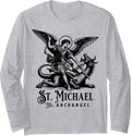 St Michael the Archangel Catholic Christian Saint Long Sleeve Apparel | Perfect Gift Idea