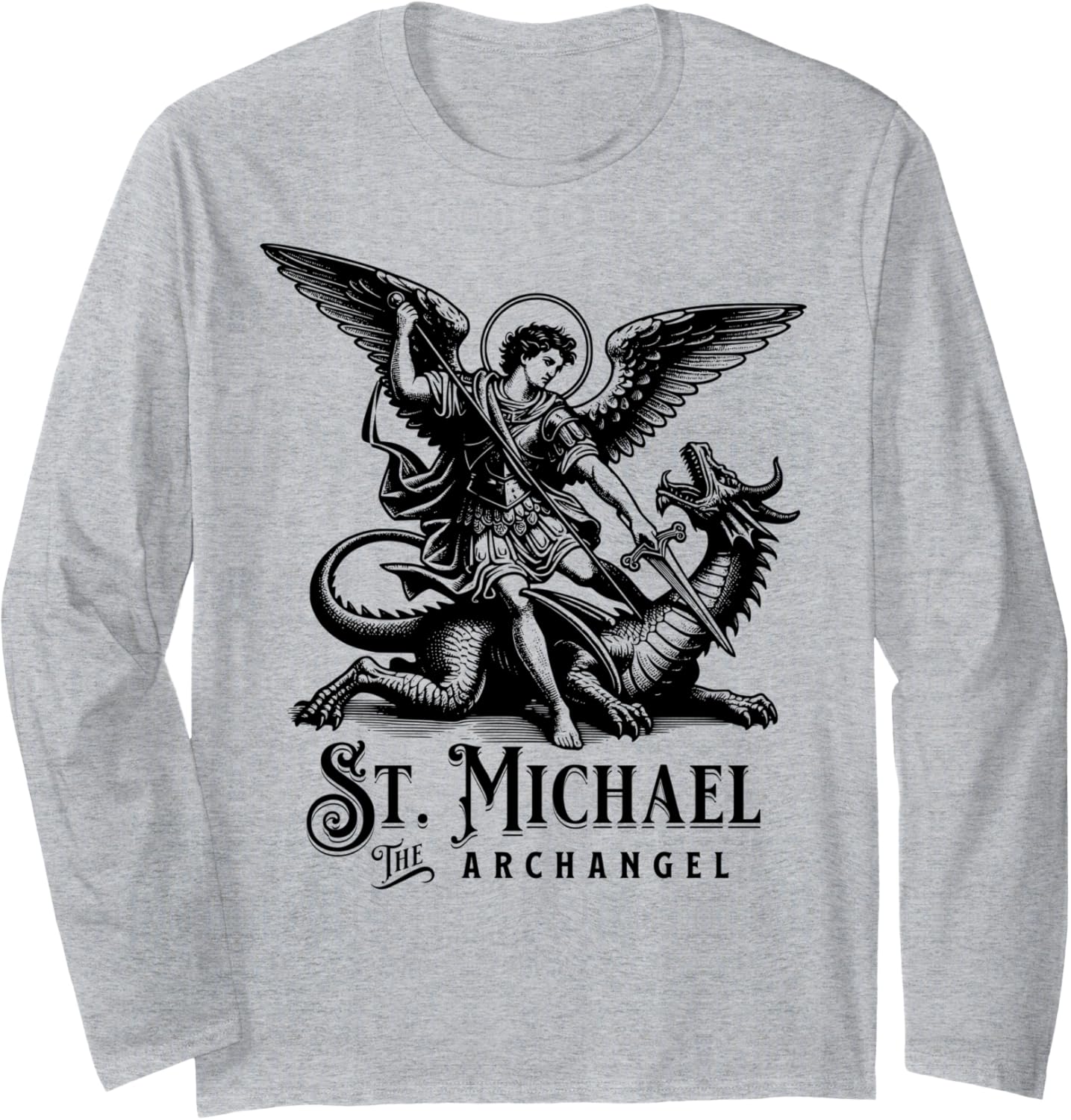 St Michael the Archangel Catholic Christian Saint Long Sleeve Apparel | Perfect Gift Idea