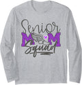 Track Field Cross Country Senior Mom Purple Cheetah Long Sleeve Long Sleeve T Shirt Comfort Fit Best Seller Look
