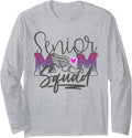 Track Field Cross Country Senior Mom Purple Pink Cheetah Long Sleeve Long Sleeve T Shirt High Search Demand Gift Ready