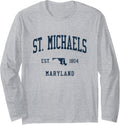 St. Michaels MD Vintage Athletic Sports JSN1 Long Sleeve Apparel | Trending 2025