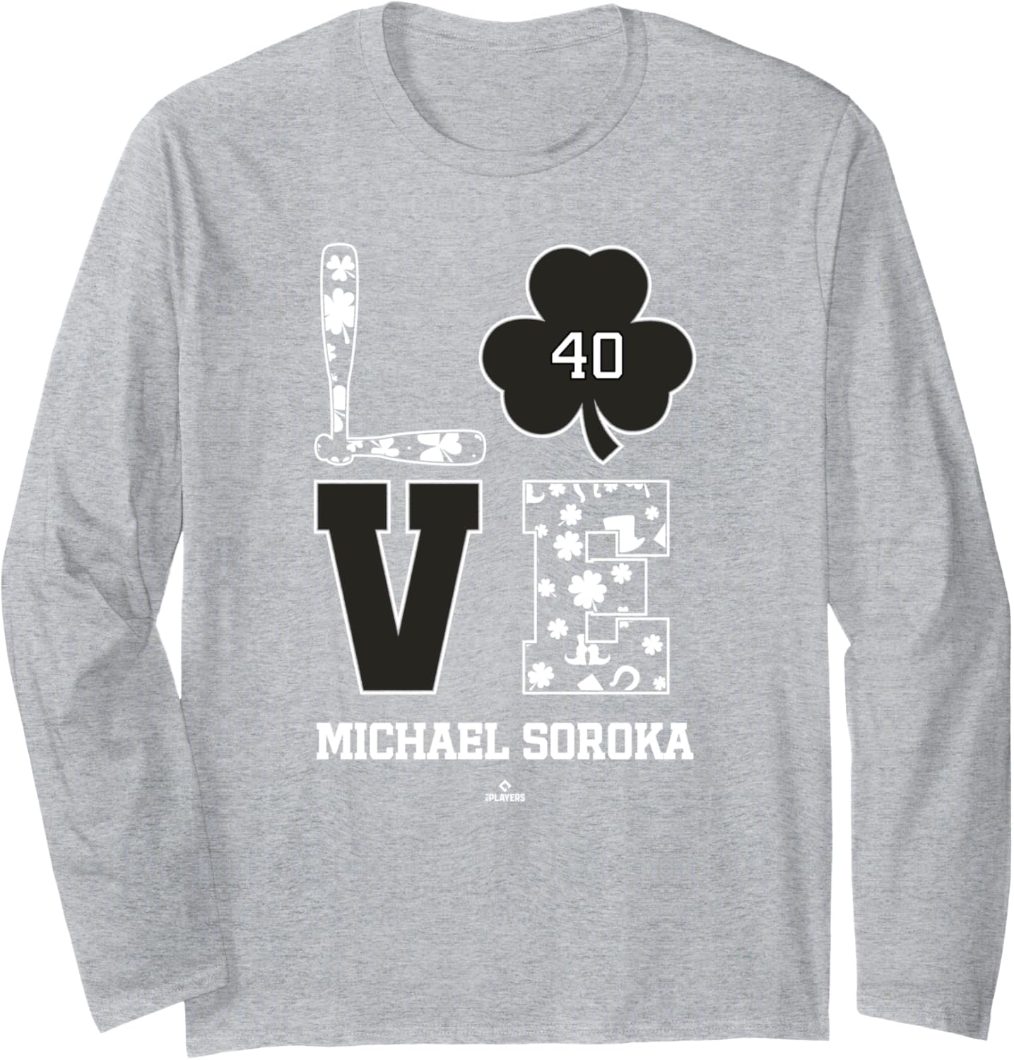 St Patrick's Day Love Floral Michael Soroka Chicago Baseball Long Sleeve Apparel | US Best Seller