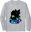 Yarn hoarding void - black cat yarn funny Long Sleeve Yarn Supply | Viral US Pick | Best Seller Choice