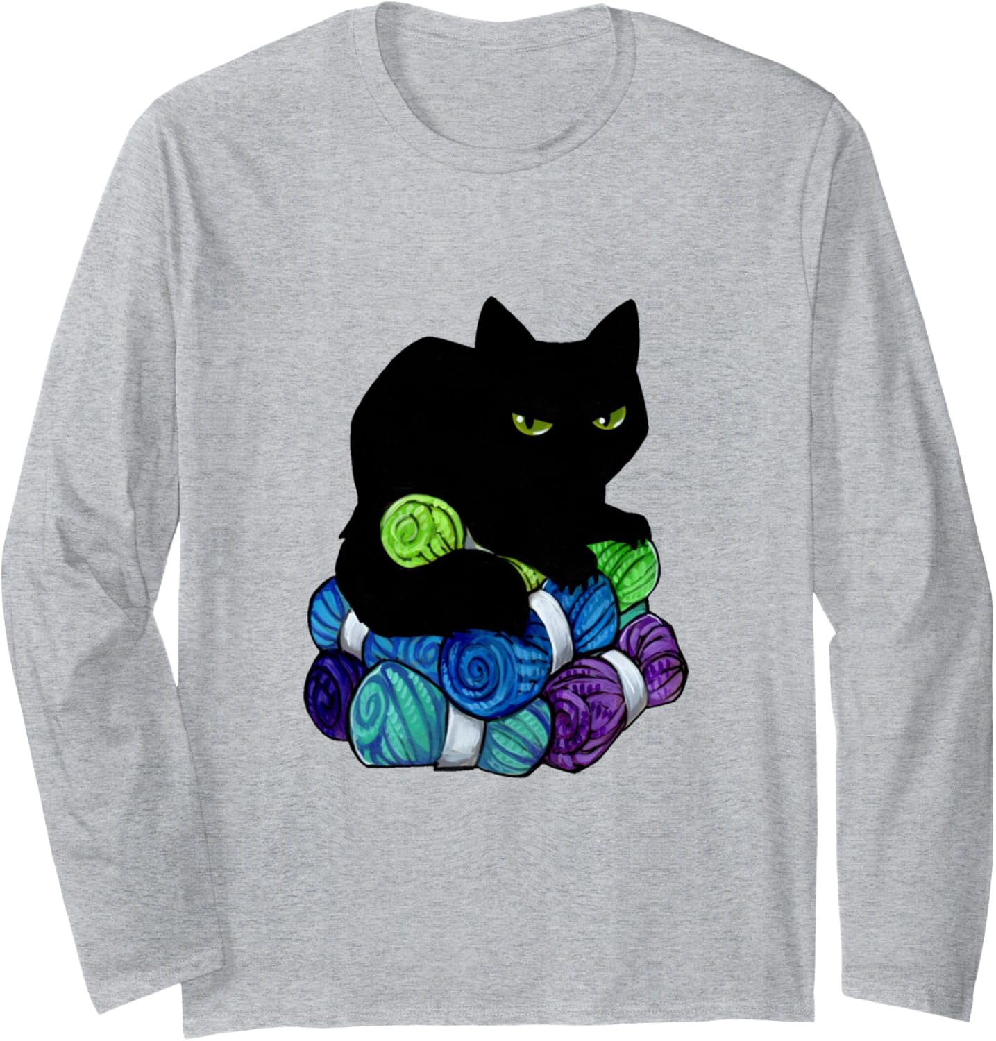 Yarn hoarding void - black cat yarn funny Long Sleeve Yarn Supply | Viral US Pick | Best Seller Choice