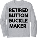 Retired Button Buckle Maker Long Sleeve Apparel | US Viral Style | Aesthetic Fit