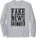 Fake News Editor Design Filmmaker Long Sleeve Apparel | Best Seller Pick | Aesthetic Fit