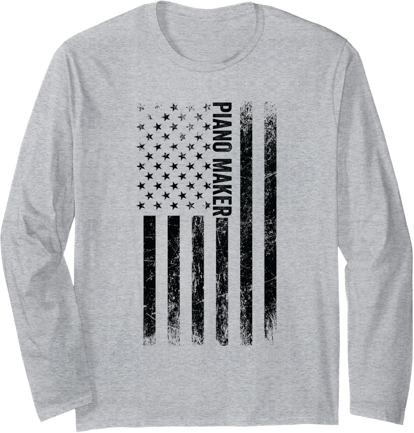 USA Flag Piano MakIng - Proud American Piano Maker Long Sleeve Apparel | US Viral Style | Perfect Gift Idea