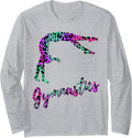 Wild Gymnastics Girl Cheetah Print Gymnast Purple Leopard Long Sleeve Long Sleeve T Shirt Premium Print US Top Pick