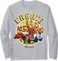 Super Mario Maker 2 Create Mario Gathering Circle Portrait Long Sleeve Apparel | US Viral Style | Must-Have Style