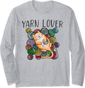 Adorable Knitting and Crochet Happy Cat Yarn Lovers Long Sleeve Yarn Supply | Premium Quality | High CTR Title