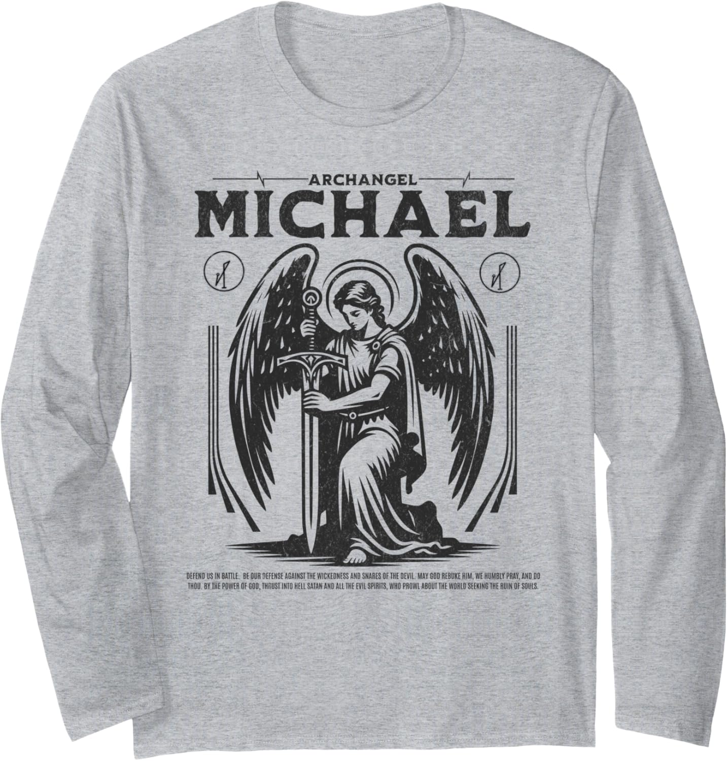 Prayer of Archangel Michael Religious Long Sleeve Apparel | Trending 2025