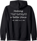 Making The World A Better Place Since 2011 9 Years Old Kids Zip Hoodie Hoodie | High Search Volume | Daily Wear Essential