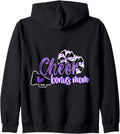 Cheer Sister Shirt Megaphone Purple Leopard Cheetah Print Zip Hoodie Hoodie Trending US Gift Ready