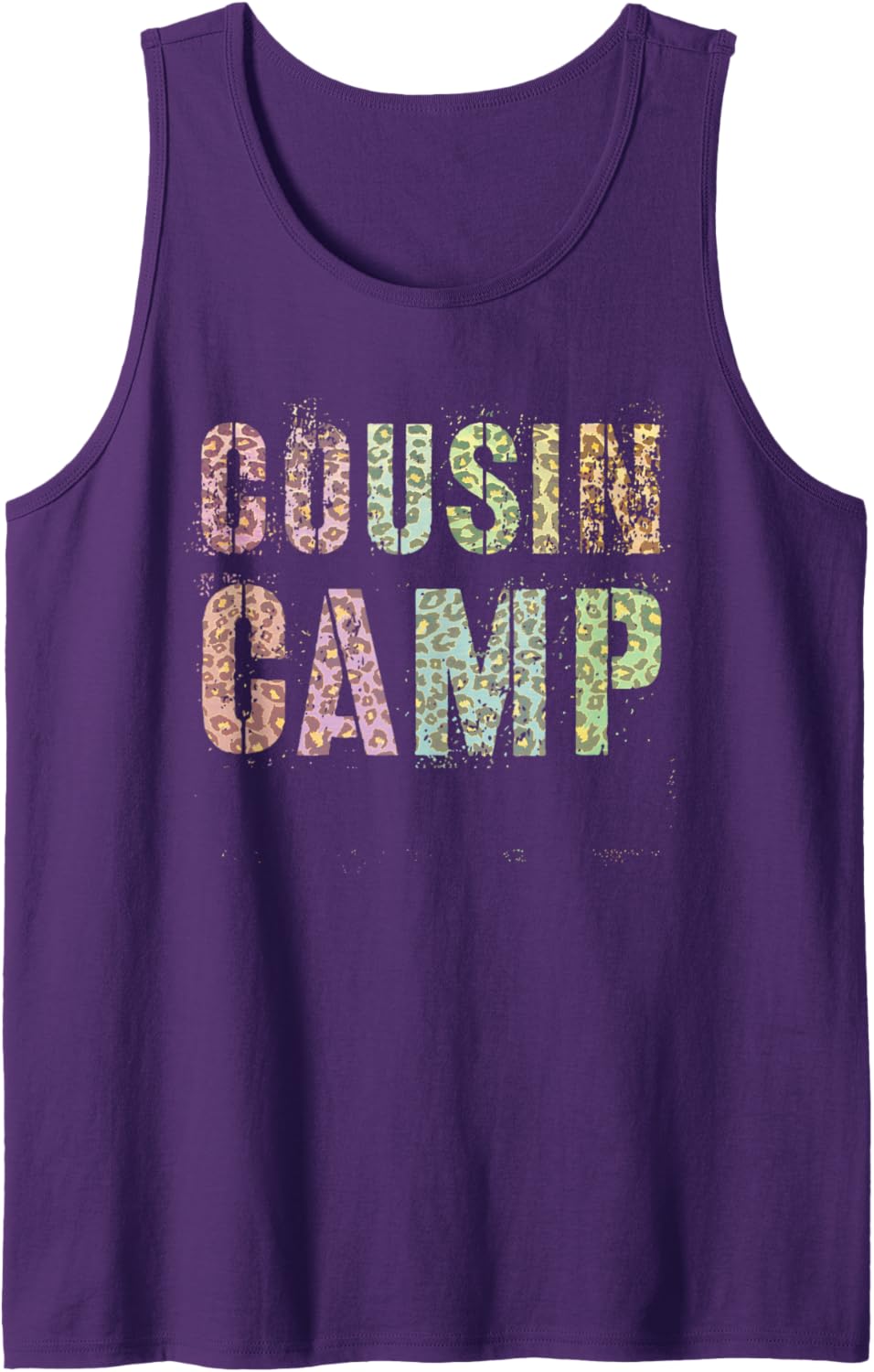 Funny COUSIN CAMP Leopard Print Nana Dada Summer Trip Purple Tank Top Tank Top Streetwear Style Gift Ready