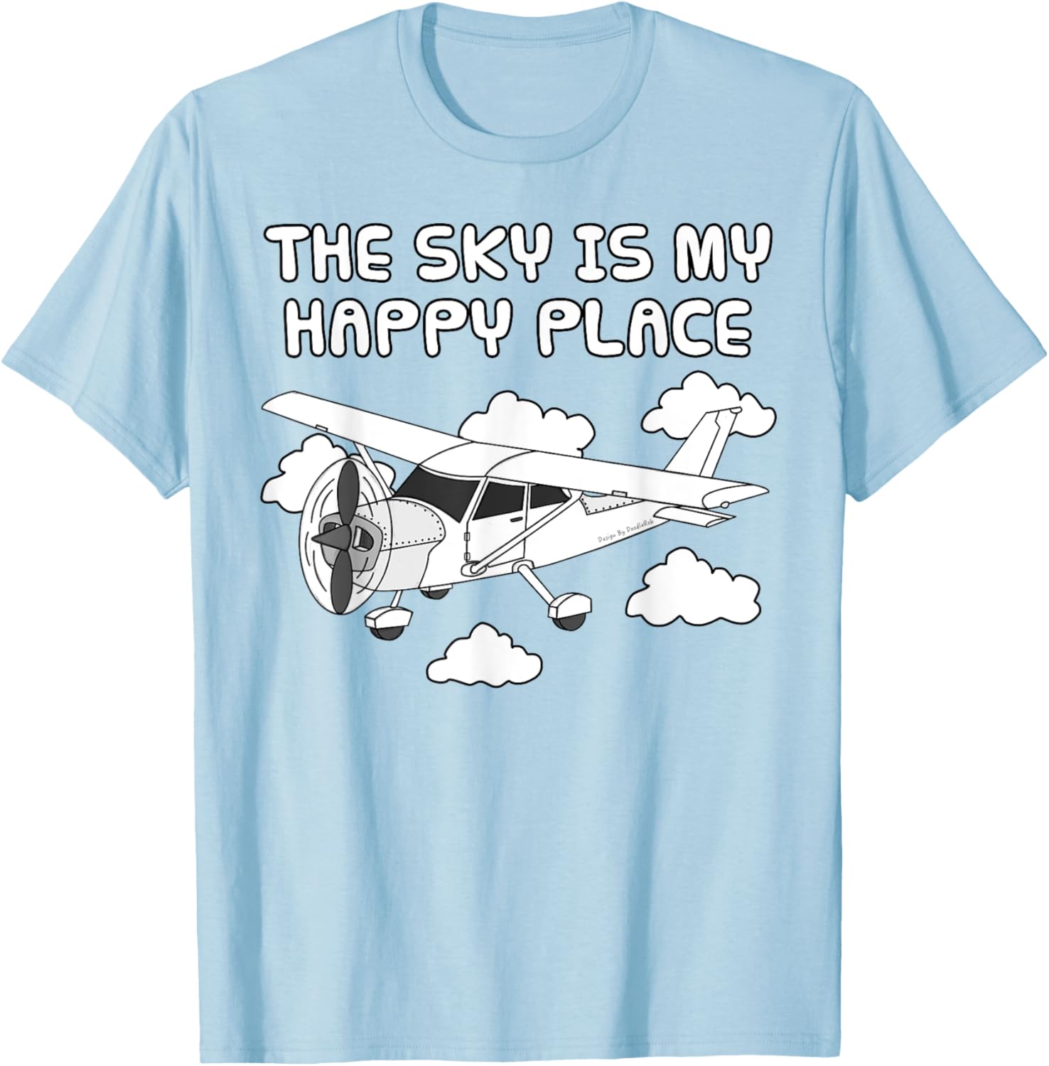 The Sky Is My Happy Place, Plane Pilot Aviation Funny Apparel | Google Shopping Optimized | Top Rated Comfort