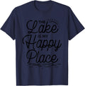 The Lake Is My Happy Place Funny Summer Camp Vacation Men Women Kids Apparel | US Viral Pick | Aesthetic Casual Look