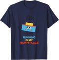 Running is My Happy Place - Childrens Sports Funny Running Apparel | Trending 2025 | Daily Wear Essential