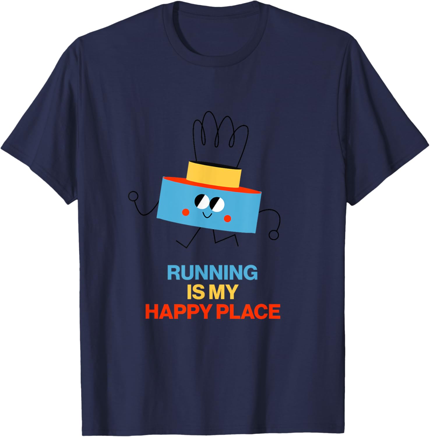 Running is My Happy Place - Childrens Sports Funny Running Apparel | Trending 2025 | Daily Wear Essential