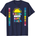 Teaching Is My Happy Place Sunshine and Rainbow Apparel | High Search Volume | Perfect Gift Choice