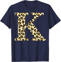 monogram name initial letter K cheetah skin print pattern Apparel Comfort Fit Fan Favorite