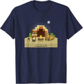 Minecraft Vanilla Villager & Camel Desert Fireplace At Night Apparel | Google Shopping Optimized | Top Rated Comfort