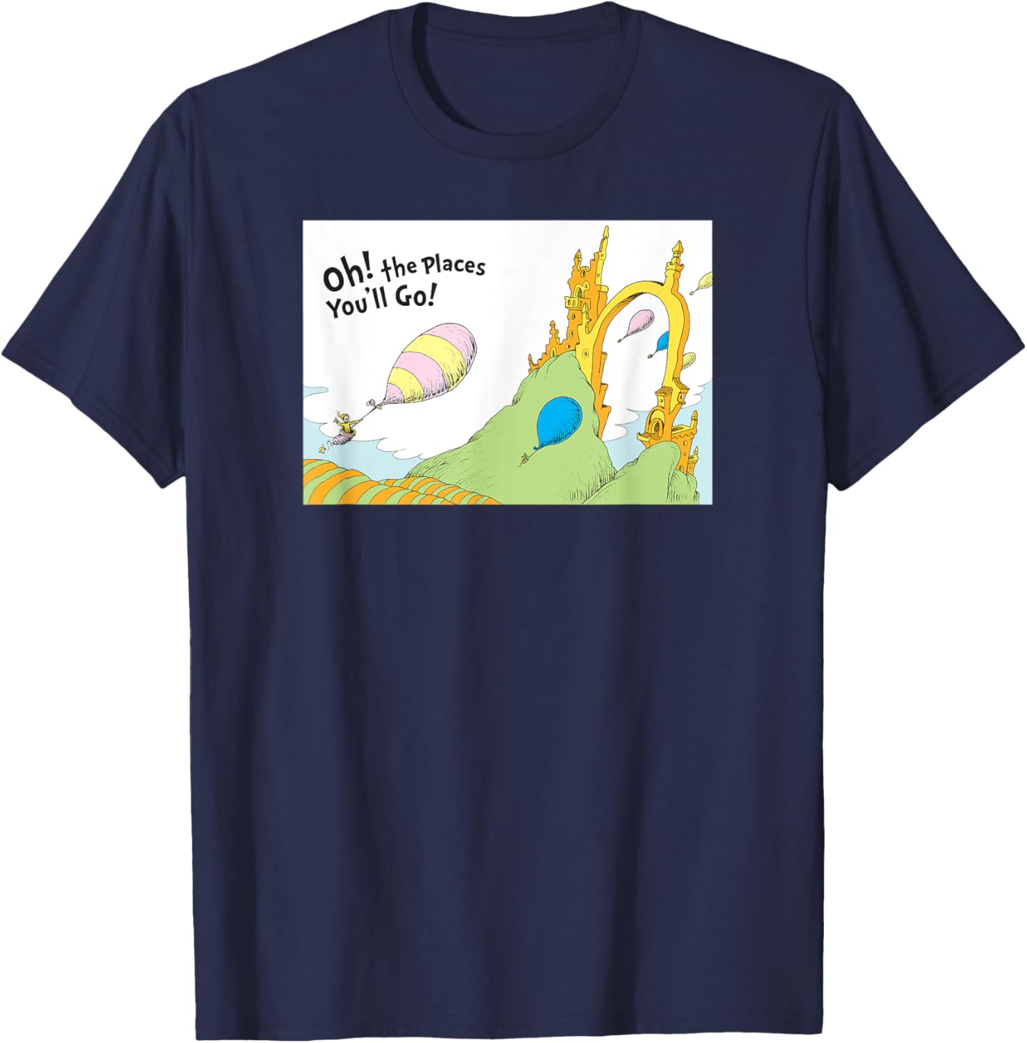 Dr. Seuss Oh the Places You'll Go - Great Sights T-shirt T-Shirt | Premium Quality | Daily Wear Essential
