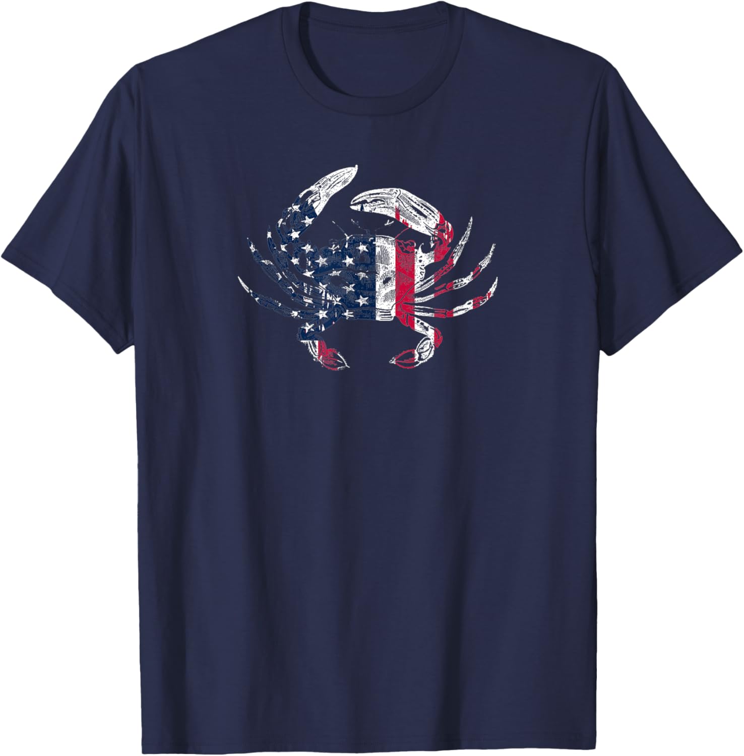 Distressed American Crab USA Flag graphic Tee Shirt T-Shirt | US Viral Pick | High CTR Boost