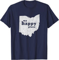 My Happy Place T-Shirt Distressed Ohio Tee T-Shirt | Trending 2025 | Customer Favorite