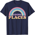 Going Places Retro Rainbow Pastel Gradient Apparel | Google Shopping Optimized | Aesthetic Casual Look
