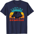 Camping Is My Happy Place Men's Funny Camp and Hike Apparel | Google Shopping Optimized | Top Rated Comfort