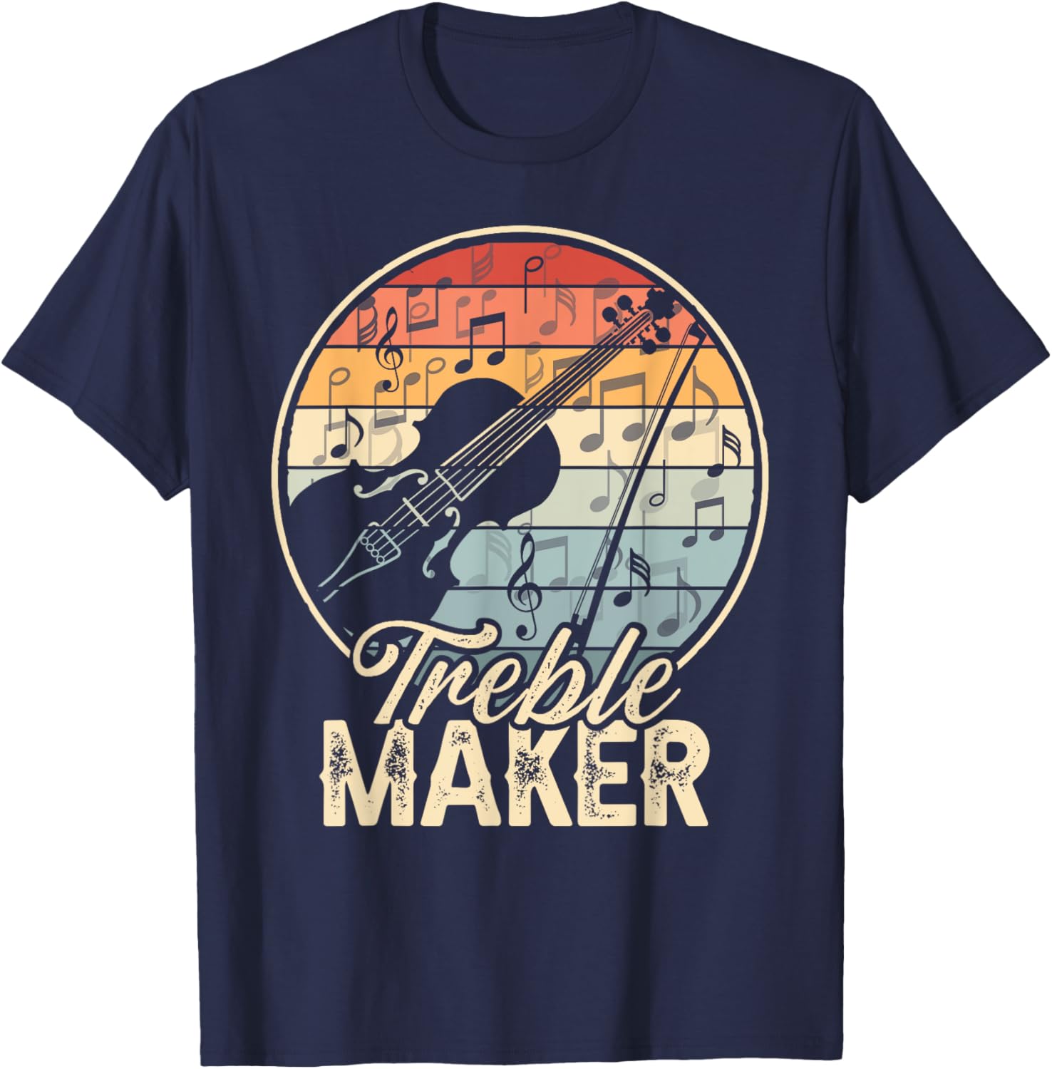 Retro Treble Maker Violin Funny Violinist Orchestra Band Apparel | US Viral Style | Aesthetic Fit