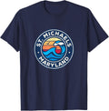St. Michaels Maryland MD Vintage Nautical Waves Design Apparel | US Best Seller