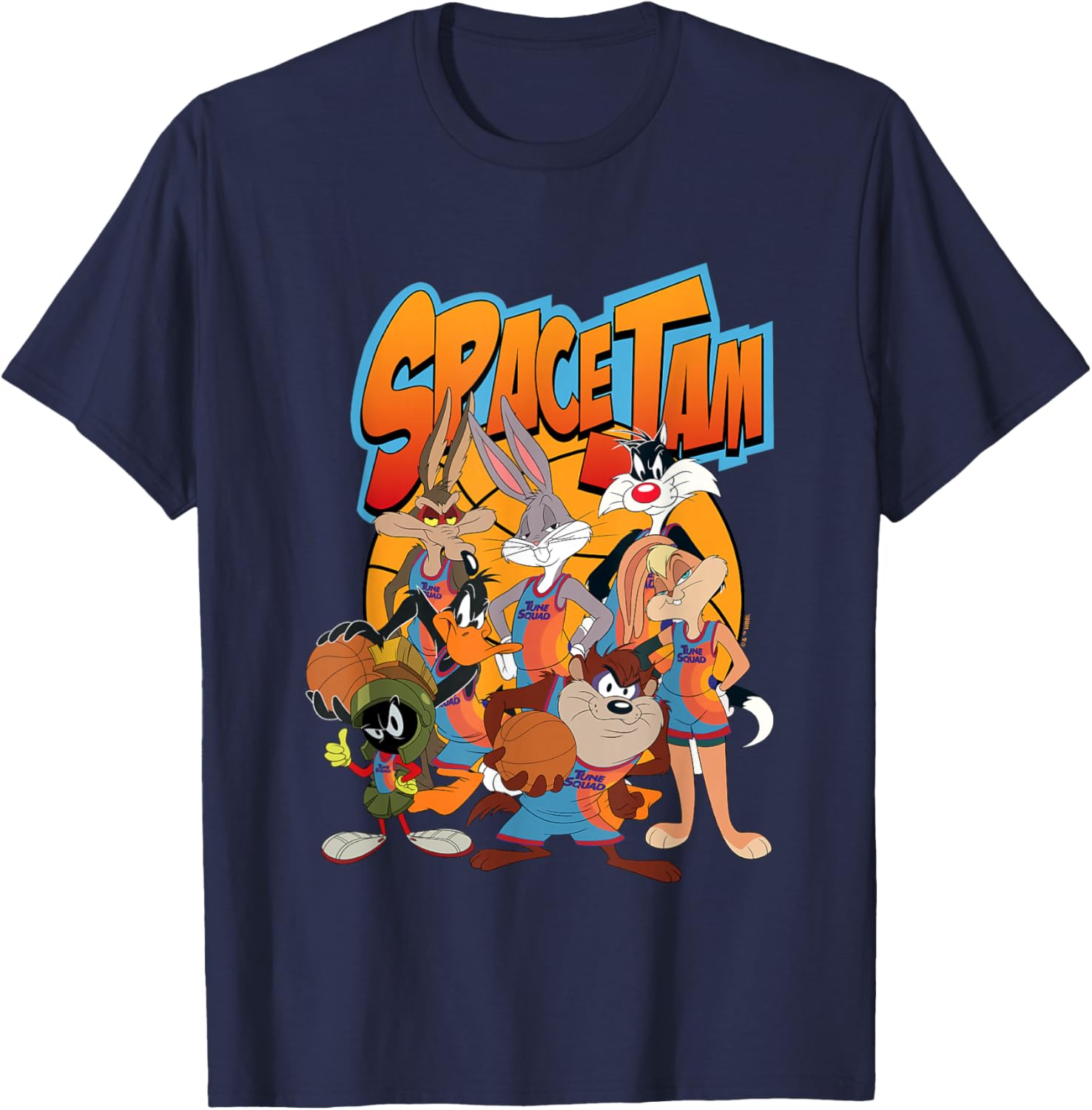Space Jam A New Legacy Tune Squad Retro Group Shot Logo Apparel | Viral Streetwear Style