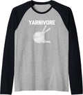 Yarnivore T-Shirt funny saying novelty yarn crochet knitting Raglan Baseball Tee T-Shirt | Premium Quality | Best Sel...