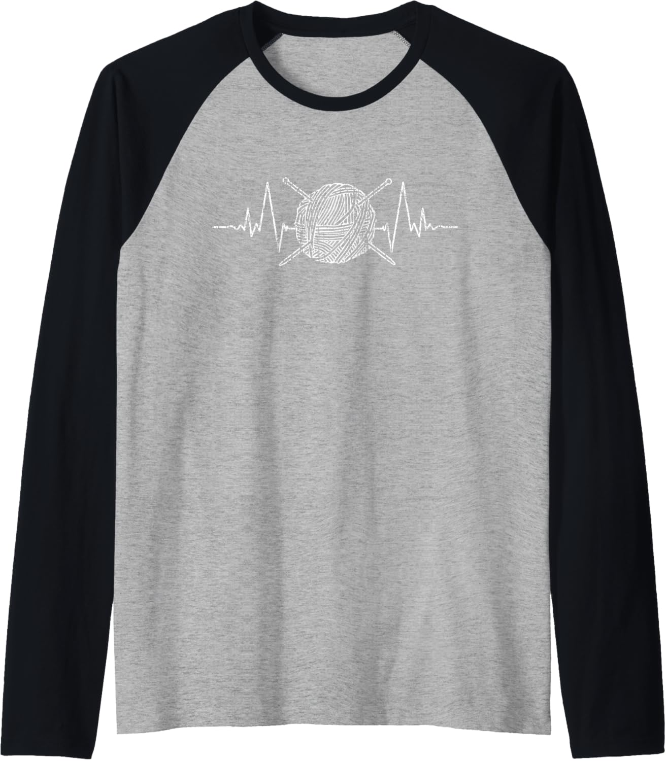 Yarn T-Shirt Crochet Tshirt Applique Tee Heartbeat Gift Raglan Baseball Tee T-Shirt | Trending 2025 | Customer Favorite