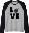 Love Yarn Tee Shirts Women Funny Crochet Lovers Gift Raglan Baseball Tee T-Shirt | Top Rated | Perfect for Crafters