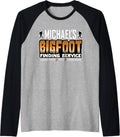 Michael's Bigfoot Finding Service Shirt Funny Sasquatch Yeti Raglan Baseball Tee T-Shirt | Premium Quality