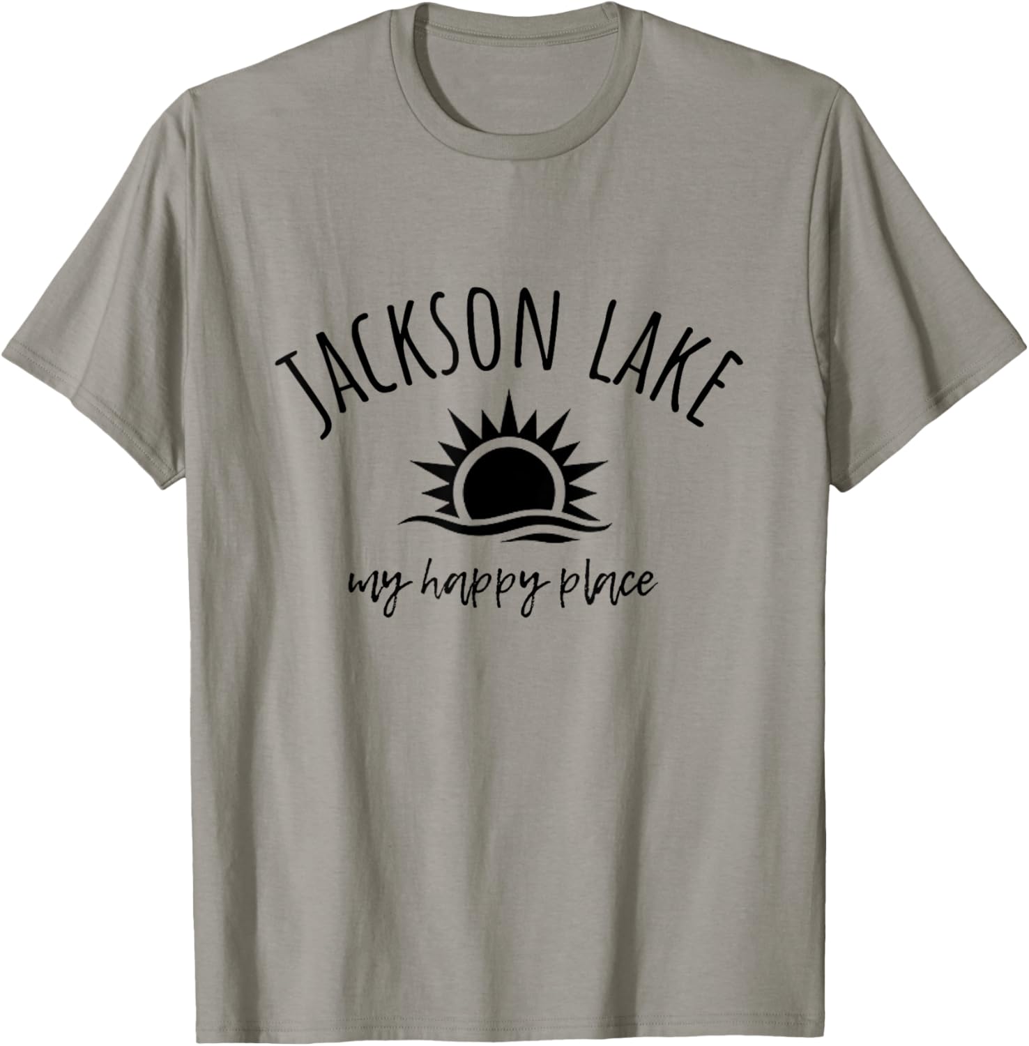 Jackson Lake WY My Happy Place Boating Fishing Sailing Camp Apparel | High Search Volume | Aesthetic Casual Look
