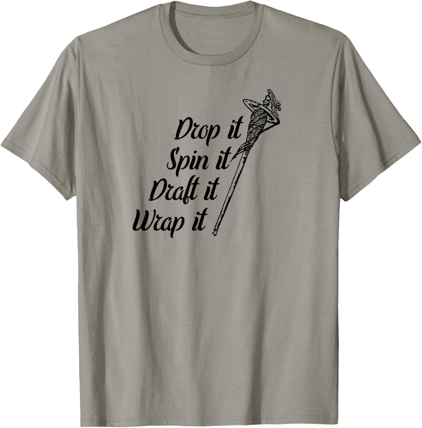 Hand Spinning Roving & Dyeing Drop Spin Draft Wrap Shirt T-Shirt | Premium Quality | High CTR Title