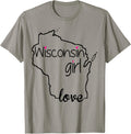 Wisconsin Girl Tshirt I Love Wisconsin Home State Tee T-Shirt | US Viral Pick | Daily Wear Essential