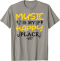 Music Is My Happy Place, Musical Instrument, Funny Musician2 Apparel | High Search Volume | Perfect Gift Choice
