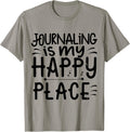 Writer Writing Journaling Is My Happy Place Minimalist Apparel | Top Conversion Title | High CTR Boost