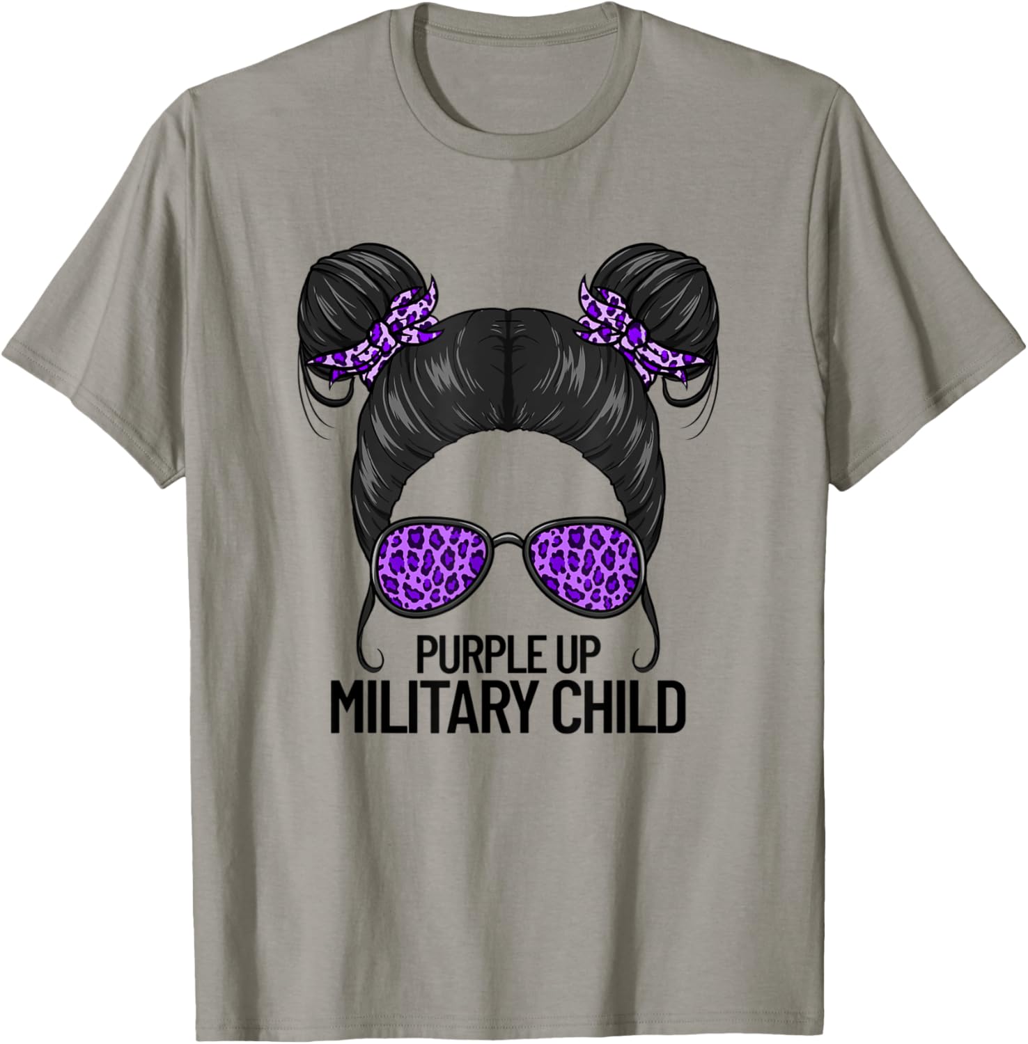 Purple Up Military Child Cheetah Print Girls Purple Up Apparel Streetwear Style US Top Pick